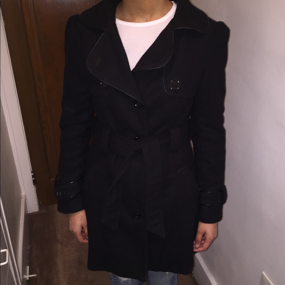 Black wool coat